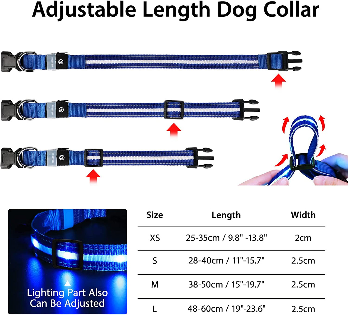 NightGlow Rechargeable LED Dog Collar"