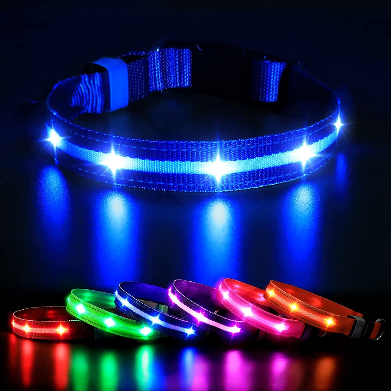 NightGlow Rechargeable LED Dog Collar"