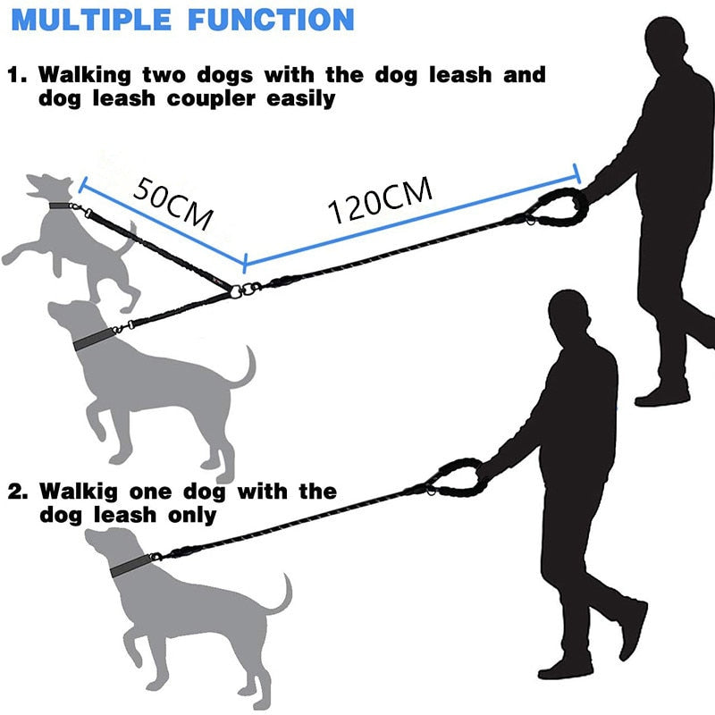 Twin Lead Walking Dog Leashes