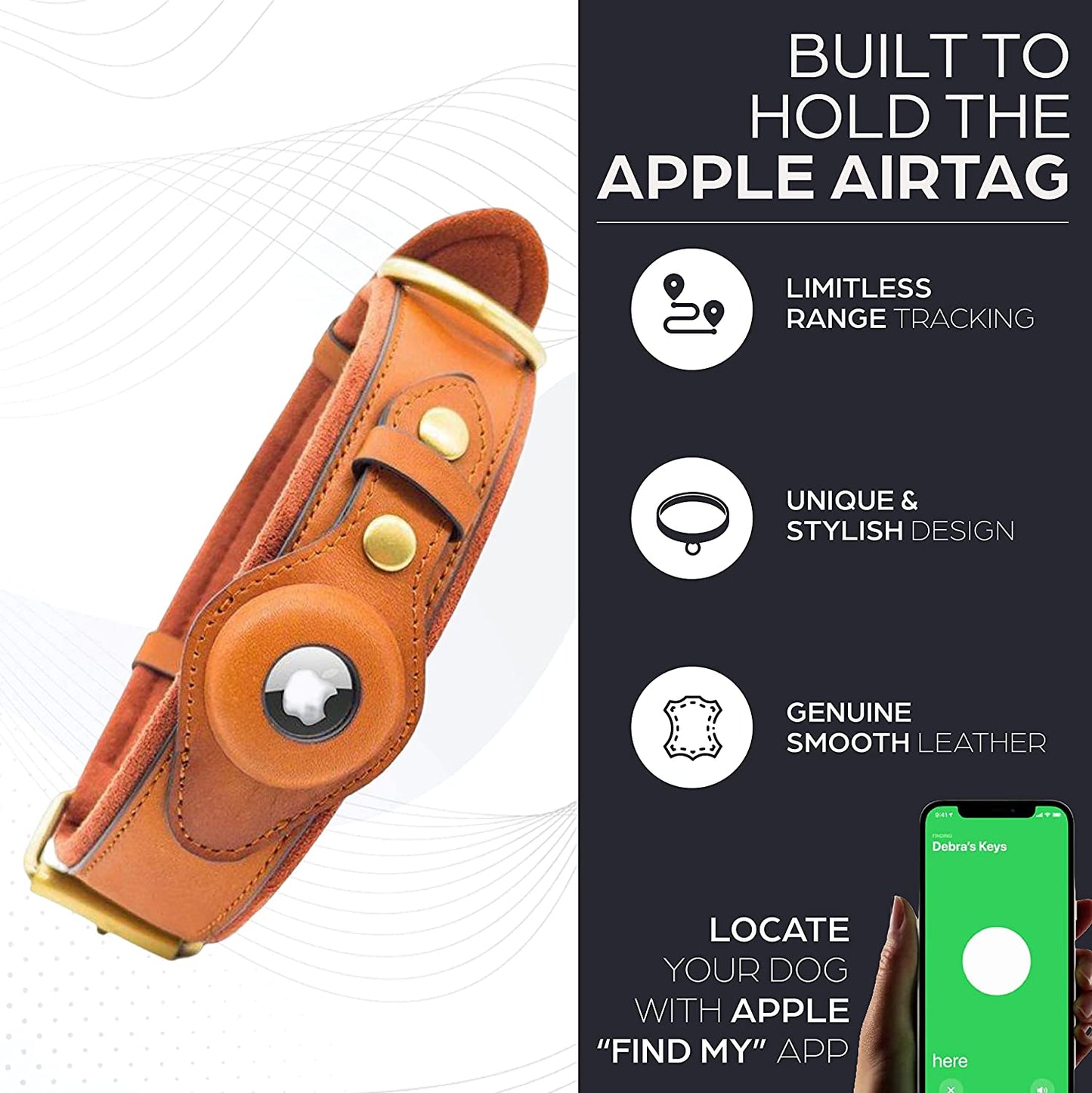 Leather AirTag Locator Poach